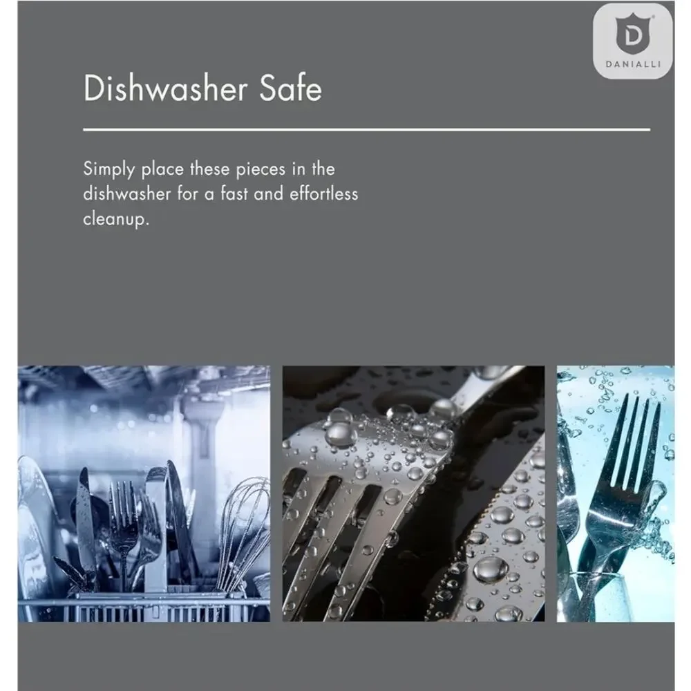 Danialli 80 Pc Modern Silverware Set, 18/10 Stainless Steel Flatware, Imperial
